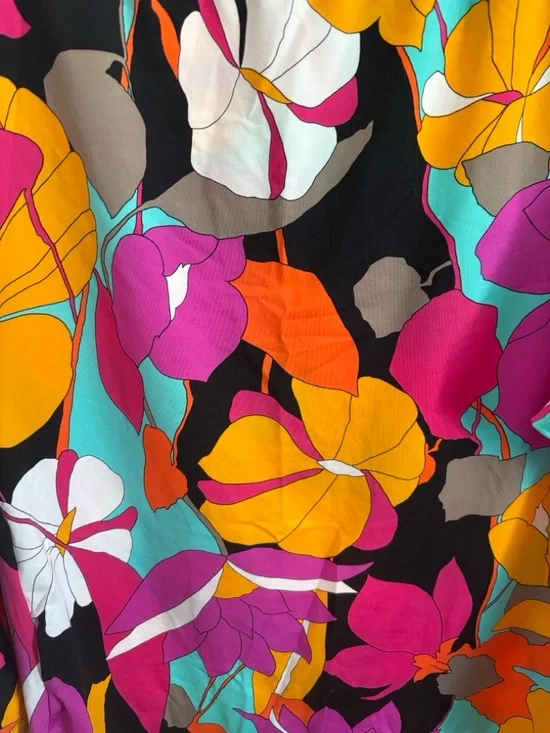 Trina Turk Pink Multi Floral Tunic or Swim Cover - Picture 9 of 10